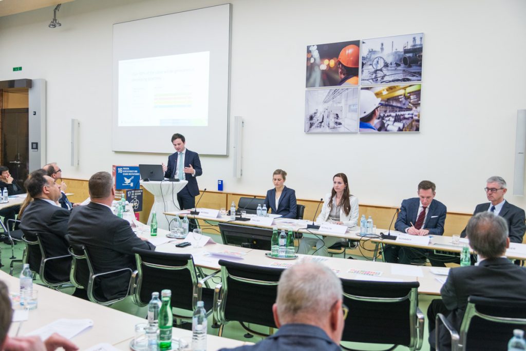 Diskussionsrunde bei der Veranstaltung Global Goals for Business in der Industriellenvereinung am 24. Jänner 2018.