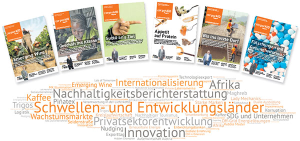 Seit 2003 ist das corporAID Magazin Themenführer bei Wirtschaft und Entwicklung sowie globaler Verantwortung
