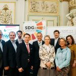 Senat der Wirtschaft: Preis für SDG-Pioniere v.l.n.r.: Hans Harrer, DI Josef Plank, Lukas KasaloLL.M., Mag. Dr. Manfred Haimbuchner, Dr. Josef Obergantschnig, Michaela Reitterer, Günther HerndlhoferMSc, MBA, Gabriele Stowasser, Dr. Alix Frank Thomasser, Dr. Johannes Linhart