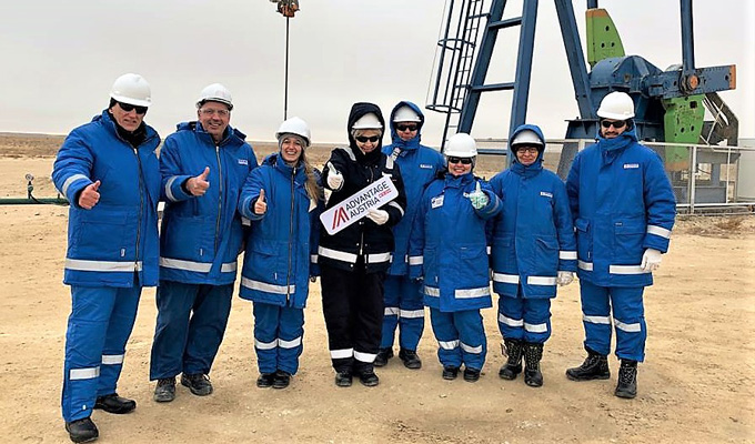 Ölfeld in Zentralasien